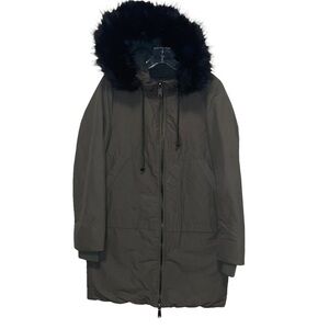 Zara Woman Hooded Faux Fur Jacket Size XS